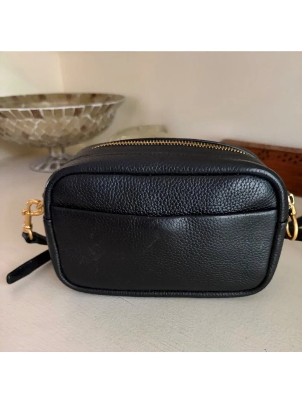 Tory Burch Perry Bombe Black Crossbody Camera Handbag